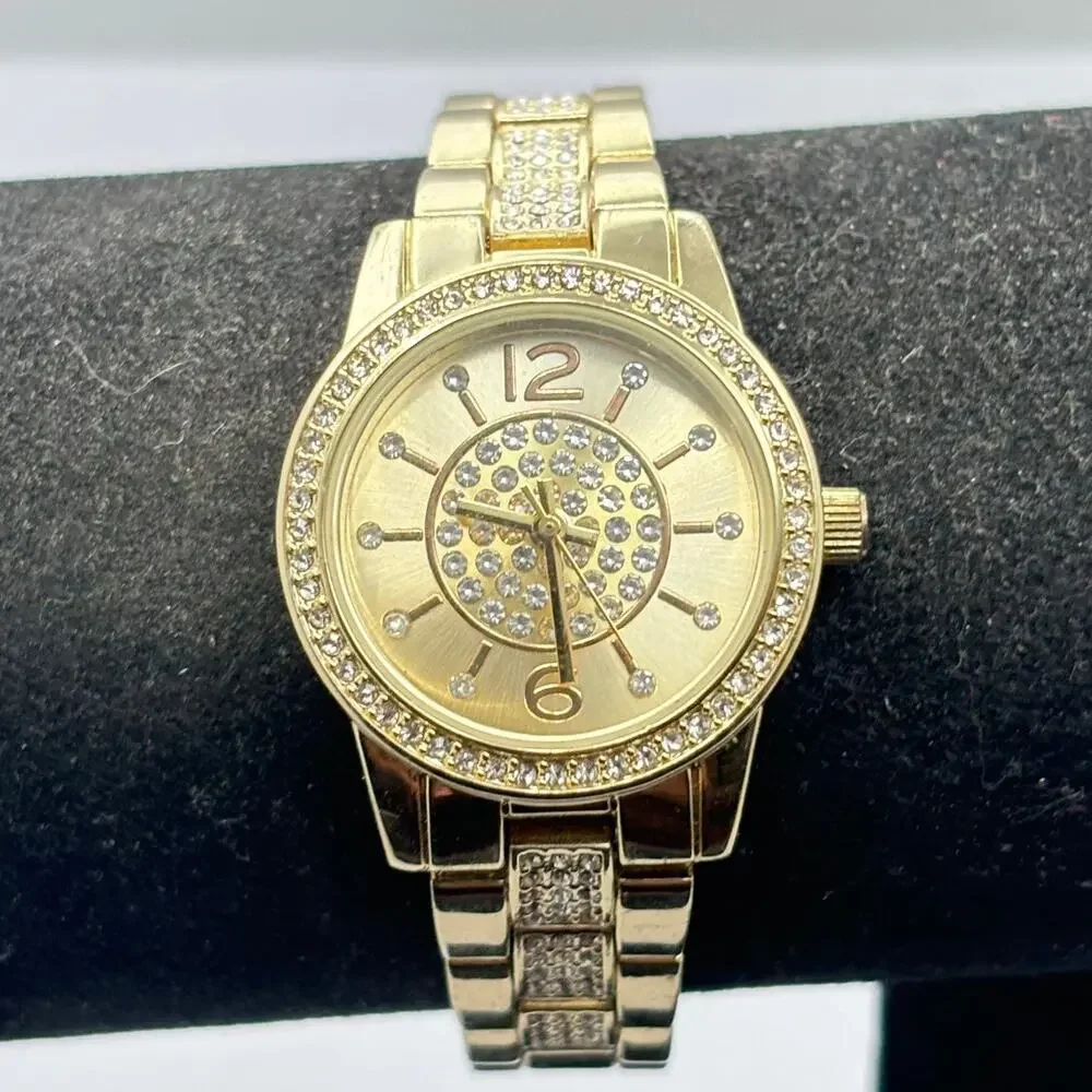 Gold Crystal Men's Watch
